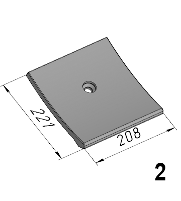 Р-502 (JB2000M.3-2; 2100749348; 5541) Бронелист нижний средний NFLG
